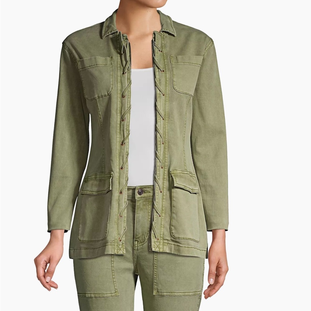 AMAZING Current Elliot Army Green Laced  Jacket.  NWT - Size 0
